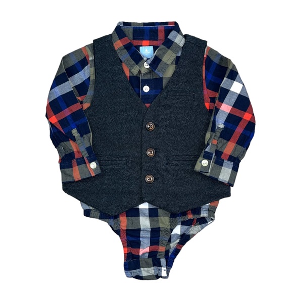 Cat & Jack Dress Vest 2T Charcoal Gray Holiday Vest 2T Dark Gray - Picture 4 of 12